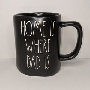 Rae Dunn "Home Is Where Dad Is" Black Mug